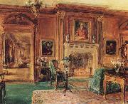 Walter Gay Living Hall oil on canvas